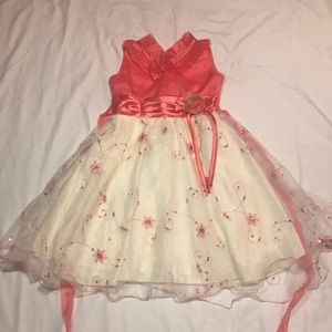 Pink floral dress